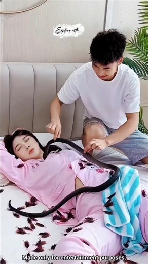 She Woke Up to Cockroaches, a Fake Snake.. and My Color Trap Prank! #shorts