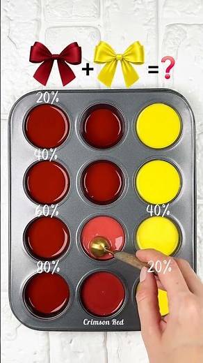 Dark Red & Yellow Color Mixing | 4 New Color Combinations 🌈🎨 #colorpalette #colormixing #colormix