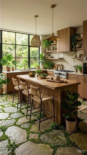 Tree leaves kitchen room design #shortviral #youtubeviral