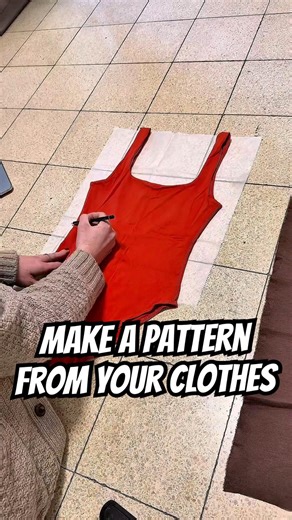 How to make patterns from your clothes. #sewingtutorial #nopattern #fabricmaterial #sewinghacks