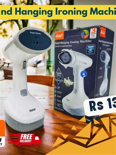 👔✨ Wrinkle-Free Clothes in Minutes! ✨👔 Tired of bulky irons and ironing boards? 😩 Switch to the Hand Hanging Ironing Machine – fast, portable & super easy to use! ⚡ Heats up in seconds 🧳 Lightweight & travel-friendly 👕 Safe for all fabrics 💨 Powerful steam removes wrinkles & odors 💰 Only Rs 1300 🛡️ 1 Year Warranty 🚚 FREE Home Delivery 🇲🇺 📲 Order Now – Limited Stock!