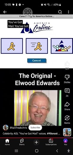 AOL You've got mail sound- Voiced by Elwood Edwards