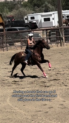 Barrel Racer That Can Go 3 Strides Past First Barrel and Still Win