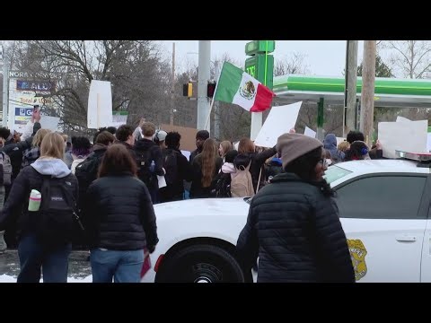 Hundreds of Indianapolis students walk out of school to protest ICE