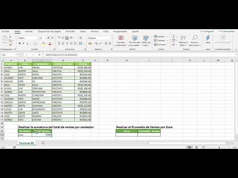 Cálculo con Funciones de Base de Datos en Excel (BDSUMA, BDPROMEDIO)