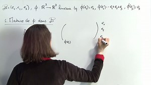 Exercice 2 (Matrice d'une application linéaire) [01097] | Canal U
