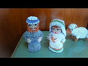 3d origami Maria n baby Jesus tutorial (nativity) easy