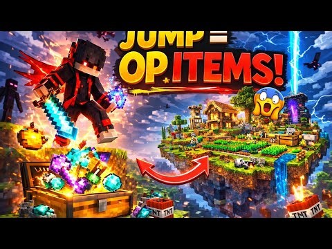 Every Jump Gives Me OP Items in Minecraft! 😱