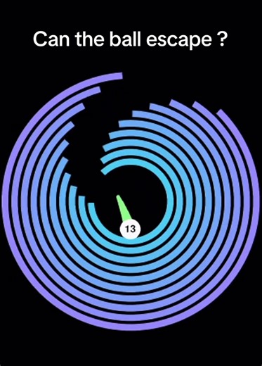 Can the ball escape⁉️🥹#bounce #circle #escape #asmr #fyp