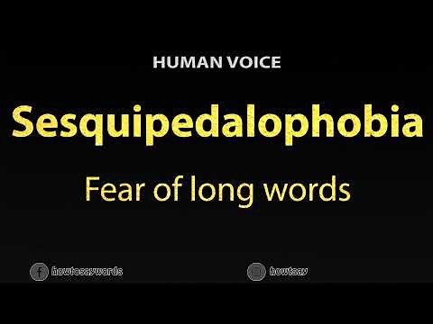 How To Pronounce Sesquipedalophobia - Fear of long words