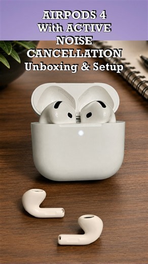 AirPods 4 with Active Noise Cancellation - Unboxing & Setup #shorts