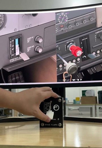 Take Flight with the Desktop Pilot's Flaps Panel - Watch How it Works! 🛩️