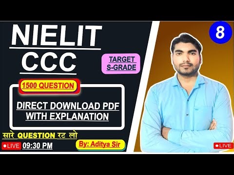 CCC Marathon Class 🏃‍♂️🔥 🔴 | LIVE Solved Questions | Top 1500+ MCQ DAILY 9:30PM |Boosting Skills CCC