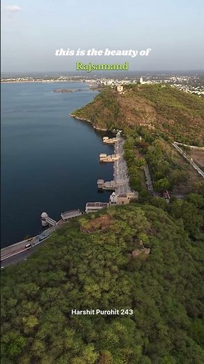 Aerial View of Rajsamand Lake's Historic Nau Chowki #travel