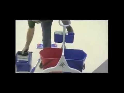 Cleaning Floors with a Flat Mop & Filmop’s Double Bucket System