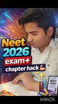 NEET 2026 🔥 Exam + Chapter Hack That Actually Works! 💪 #neet2026 #motivation #vlogs #studyvlog