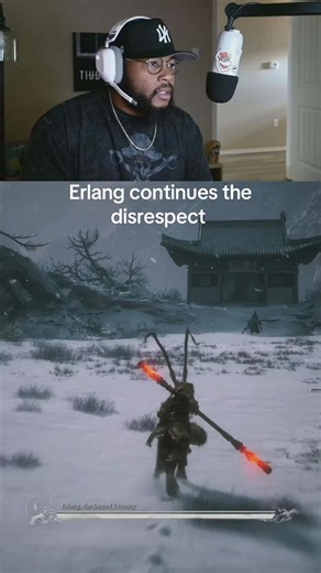 The Great Sage is teaching me to be a better Wukong, Erlang is just here to beat on me. #blackmythwukong #Erlang #gamer #streamer