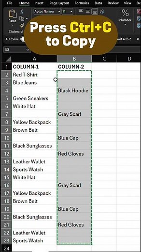 Excel Tip: Copy & Paste Without Overwriting Data | Skip Blanks #excel #excelhacks #exceltips