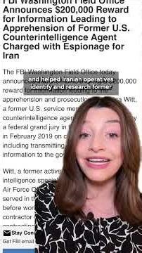 FBI offers $200,000 reward for ex-Air Force specialist charged with spying for Iran
