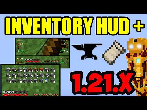 INVENTORY HUD MOD 1.21.4 minecraft (Fabric & Forge) - HOW TO USE Inventory HUD+ mod 1.21.4 (2025)