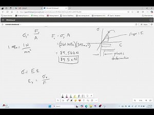 Example: Calculating force at Yield and Strain
