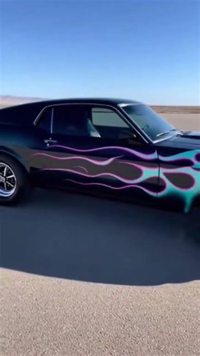 That Mustang Paint Job is Absolutely Wild #mustang #flames #carsofyoutube