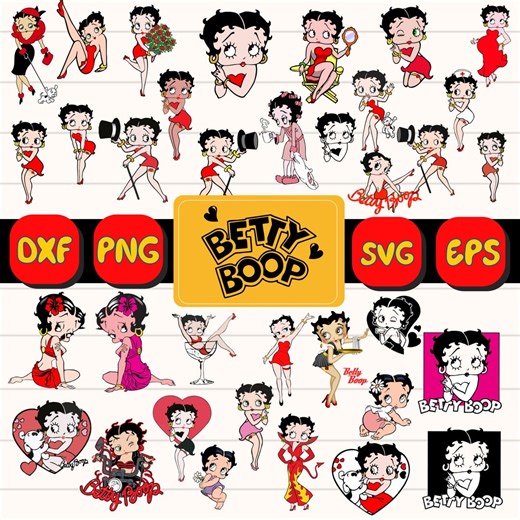 Betty Boop Cliparts Bundle: SVG Cut Files for Cricut / Silhouette (craft Supply) - Etsy