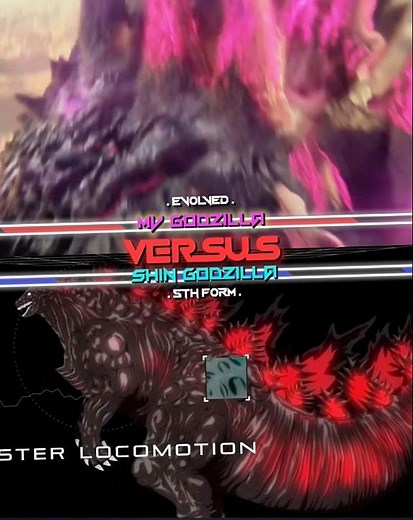Shin Godzilla 5th form(goji center) vs Evolved Godzilla(GxK: The new empire) #shingodzilla #godzilla