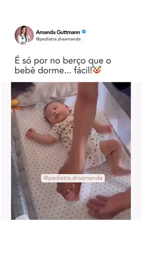 É só colocar no berço...
