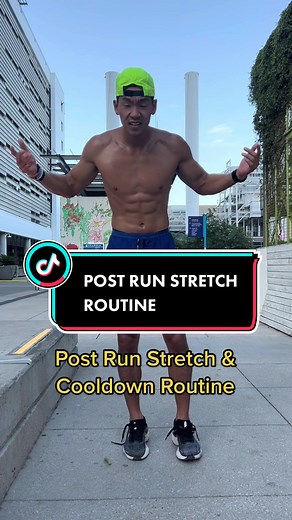 Post Run Streth & Cooldown Routine! #runners #running #stretch #cooldown #joggers #athletes