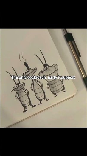 the only cockroach party I support| Oggy and the cockroaches | #drawing #art #meme #viral