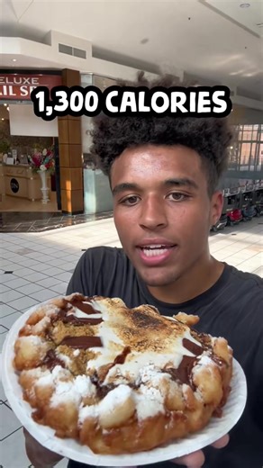 Eating 1300 Calories S’mores Funnel Cake then running until I burn 1300 Calories🍫🏃‍♂️#running #eating #funnelcake #smores #food
