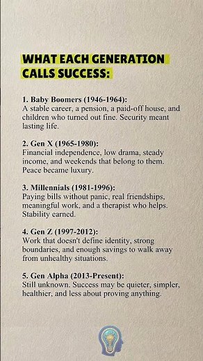 What Does Success Mean to Each Generation?