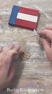 Easy wood block American flag 🇺🇸 | Burlap Kitchen