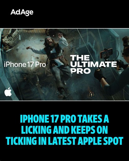 📱 Apple’s new iPhone 17 Pro can take a beating—and still look good doing it. In a cinematic spot created in-house and directed by Seb Edwards, the smartphone plays the role of indestructible sidekick, gamely enduring rain, mud and mayhem as filmmakers push for the perfect shot—all to the retro croon of Connie Francis’ “Come Rain or Come Shine.” The spot highlights what Apple sees as the 17 Pro’s real star power: a sturdier body clad in heat-forged aluminum and glass that shrugs off scratches, p