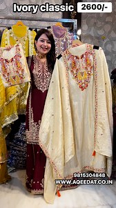 25K views · 130 reactions | WhatsApp @9815304848 website  https://www.aqeedat.co.in/product/shimmer-banarsi-2600-ivory-5 | AQEEDAT | Facebook