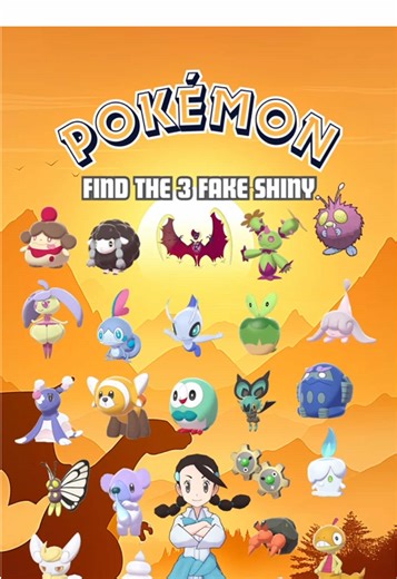 Find the 3 fake Shiny Pokemon #shinypokemon