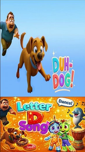 Letter D Song 🎵 | Dog, Drum, Dance! #shorts