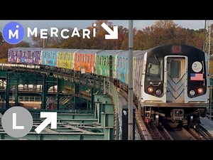 R143 Ad Wrap for Shop Mercari on the L Train Action