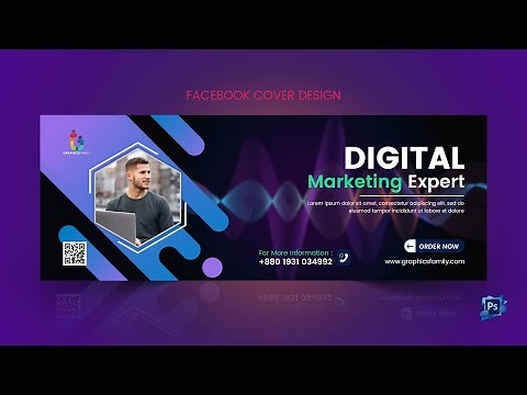 How to Make a Digital Marketing Facebook Cover and Page Banner Template using Adobe Photoshop