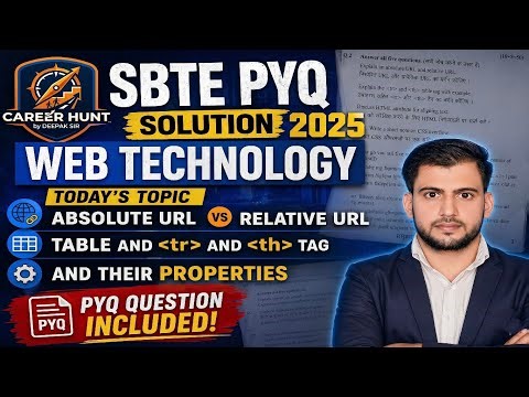 SBTE PYQ SOLUTION 2025 WEB TECHNOLOGY PART B #education #viral #yt #new #video #sbtesemesterexam