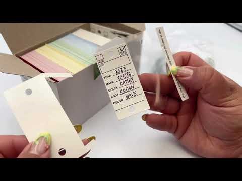 How to use EZ403 Square Corner Self-Laminating Key Tags for Dealerships! #automobile #cardealership