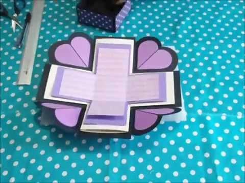 DIY: Caja explosiva/ exploding box/ molde/ base/ scrapbook