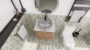 24 Inch Floating Vanity, 24" Bathroom Vanity with Sink,Modern Bathroom Vanity with Single Sink Combo,Wall Mounted Cabinet Set,Plywood Cabinet Set with 1 Soft-Close Door,Brown