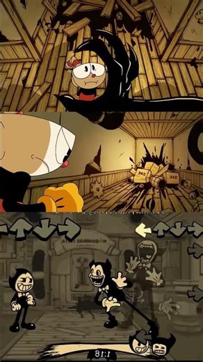 Epic FNF Showdown: Bendy and Cuphead Ink Street Battle! #bendy #cuphead #street
