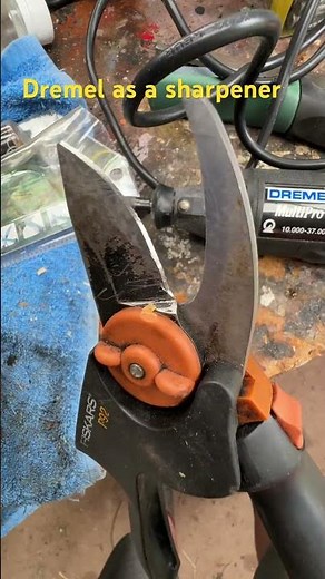 Dremel as a garden tool sharpener
