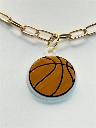 Basketball Necklace for Sports Fans. Fun Sports Themed Layered Jewelry and Gifts. - Etsy