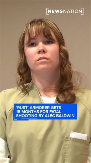 "Rust" armorer sentencing: Hannah Gutierrez-Reed was sentenced to 18 months in prison in the fatal shooting of a cinematographer by Alec Baldwin. https://trib.al/tOp2ow6 | NewsNation