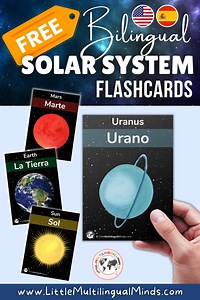 Free Spanish Solar System Flashcards - El Sistema Solar - Bilingual