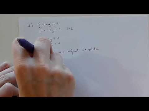 systeme avec une infinité de solutions